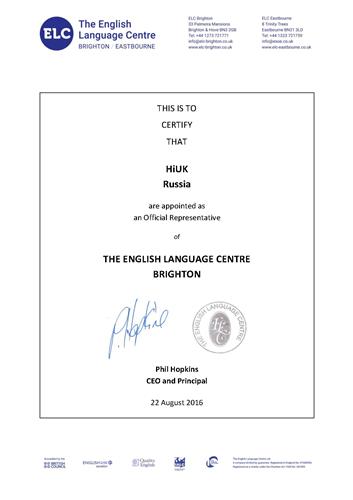 Официальные представители школы The English Language Centre Brighton and Eastbourne