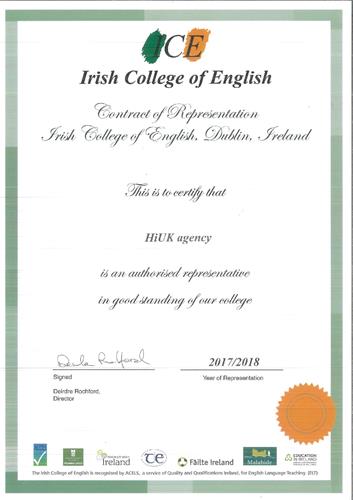Официальные представители школы Ирландии Irish College of English